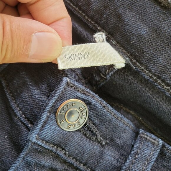 30. Rag & Bone Women Black Midrise Skinny Ankle Denim Jeans Size 26 - Picture 10 of 12